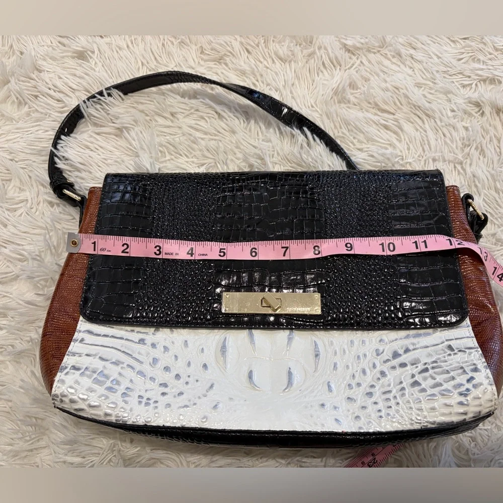 Brahmin Thea Halo Amado Crocodile & Snakeskin Embossed Leather - NWOT